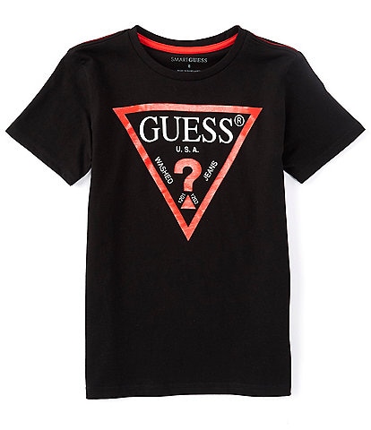 Guess Big Boys 8-18 Short Sleeve Guess Triangle Graphic T-Shirt