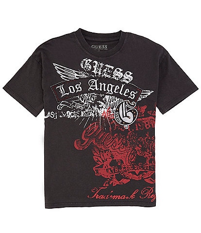 Guess Big Boys 8-18 Short Sleeve Los Angeles Oversize Graphic T-Shirt