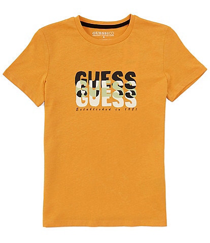 Guess Big Boys 8-18 Short Sleeve Triple Guess Logo T-Shirt