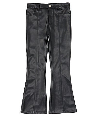 Guess Big Girls 7-16 Flared Leather Coated Pants