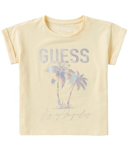 Guess Big Girls 7-16 Short Sleeve Graphic Palm Tree T-Shirt