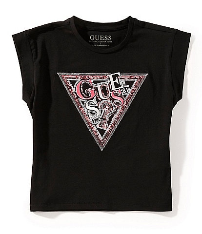 Guess Big Girls 7-16 Short-Sleeve Guess Triangle Logo T-Shirt