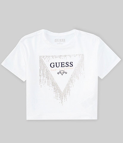 Guess Big Girls 7-16 Short Sleeve Midi Embroidery T-Shirt