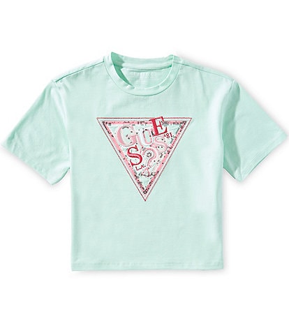 Guess Big Girls 7-16 Short Sleeve Triangle T-Shirt