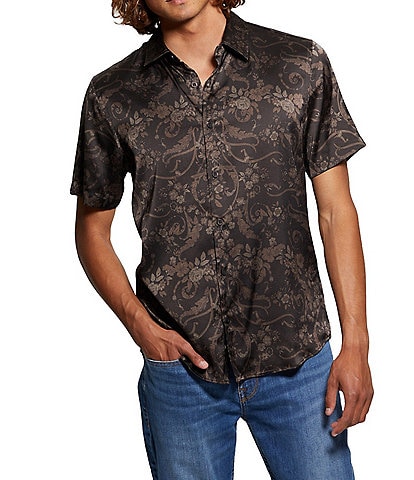 Guess Charm Short Sleeve Decorative Floral Print Shirt