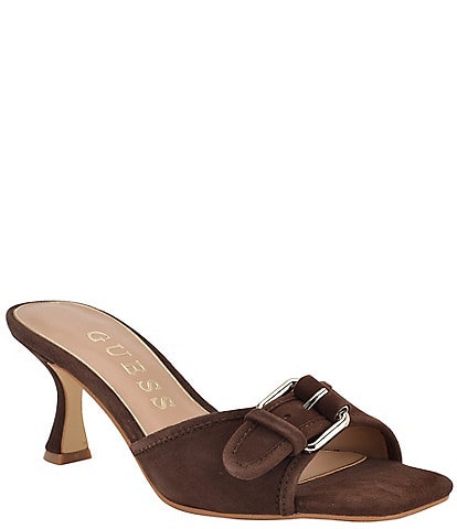 Guess Dista Suede Buckled Dress Slides