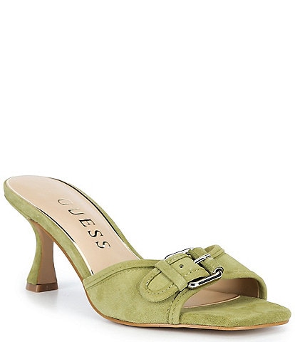 Guess Dista Suede Buckled Dress Slides