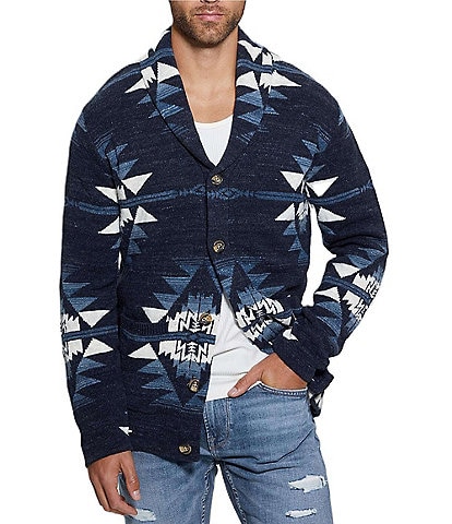 Guess Efisio Ikat Long Sleeve Cardigan