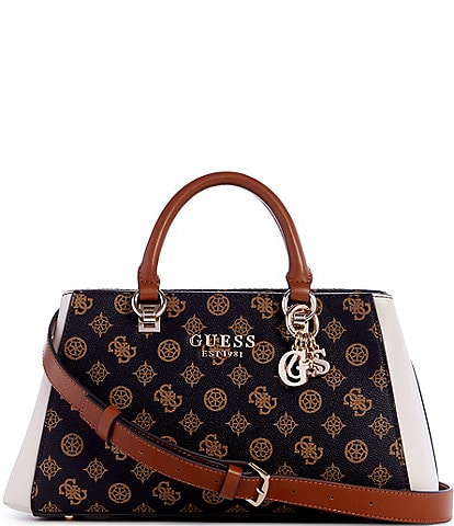 Guess Evelune Girlfriend Small Peony Logo Satchel Bag