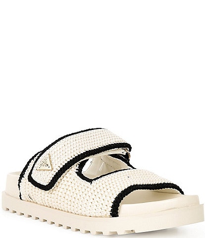 Guess Fadenna Crochet Double Banded Slide Sandals