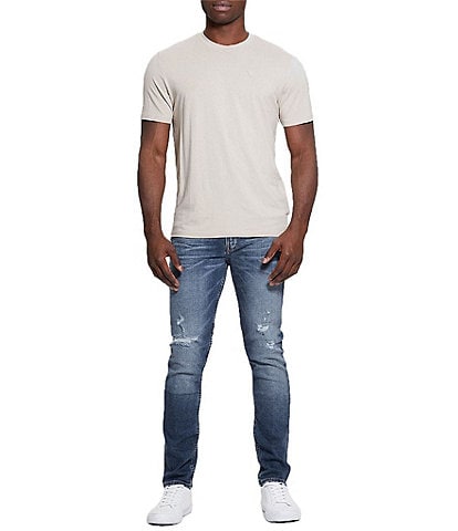 Guess Finnley Distressed Straight Leg Jeans