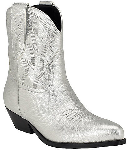 Guess Ginette Metallic Western Booties