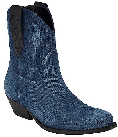 Guess Ginette2 Denim Western Booties