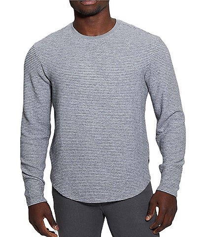 Guess Hudson Linear Textured Long Sleeve Pullover