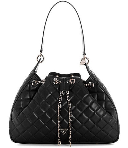 Guess Juliet Quilted Drawstring Hobo Bag