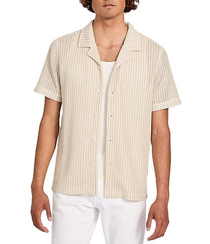 Guess Larson Short Sleeve Striped Knit Shirt