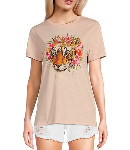 Guess Le Tigre Short Sleeve Easy Graphic T-Shirt