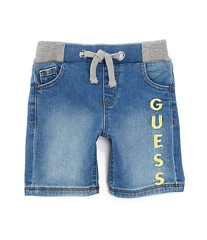 Guess Little Boys 2T-7 Pull On Stretch Denim Shorts