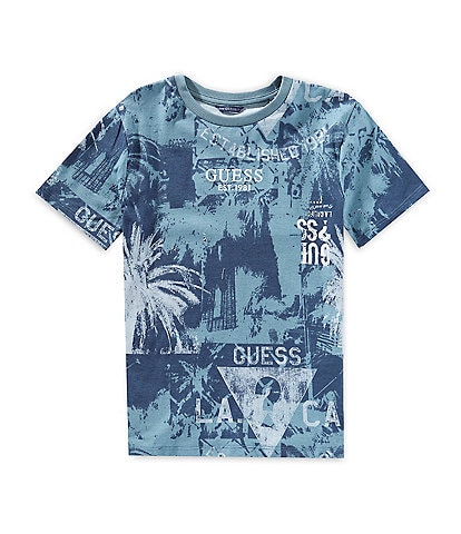 Guess Little Boys Short Sleeve Allover Print T-Shirt