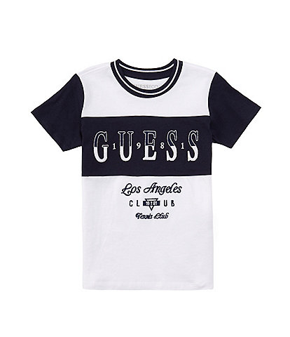 Guess Little Boys 2T-7 Short Sleeve Embroidered-Logo T-Shirt