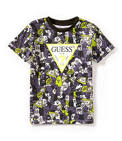 Guess Little Boys 2T-7 Short Sleeve Graffiti Printed T-Shirt