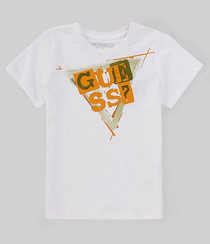 Guess Little Boys 2T-7 Short Sleeve Graphic Logo T-Shirt