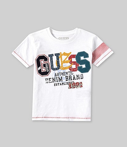 Guess Little Boys 2T-7 Short Sleeve Guess Logo T-Shirt