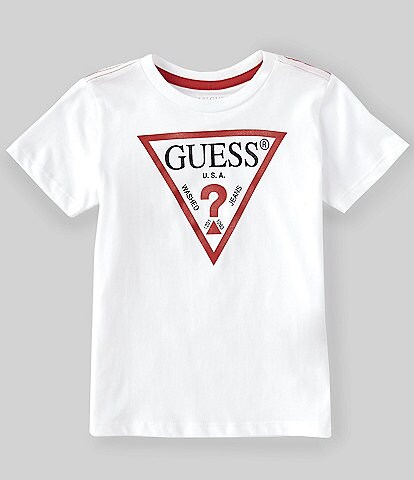 Guess Little Boys 2T-7 Short Sleeve Guess Triangle Graphic T-Shirt