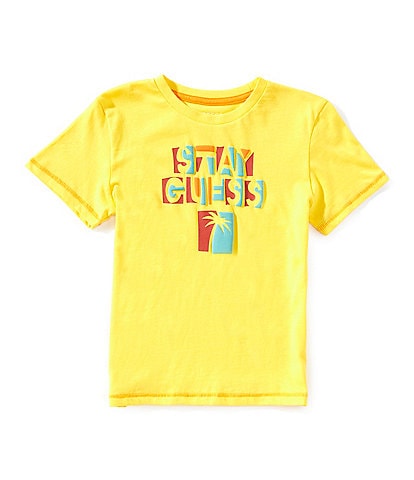 Guess Little Boys 2T-7 Short Sleeve Stay Guess Graphic T-Shirt