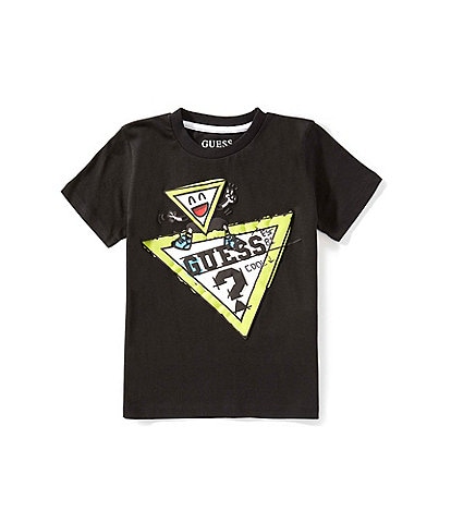 Guess Little Boys Short-Sleeve Animated Tri-Logo T-Shirt