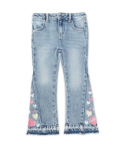 Guess Little Girls 2T-6X Heart-Embroidered Jeans