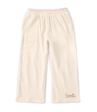 Guess Little Girls 2T-7 Embroidered Brushed Fleece Jogger Pants