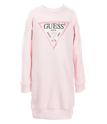 Guess Little Girls 2T-7 Long Sleeve French Terry Dress