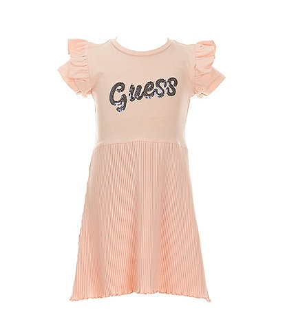 Guess Little Girls 2T-7 Short Sleeve Guess Dress