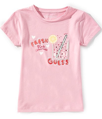 Guess Little Girls 2T-7 Short Sleeve Lemonade Graphic T-Shirt