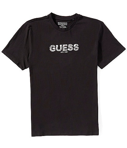 Guess Logo Embroidered Short Sleeve T-Shirt