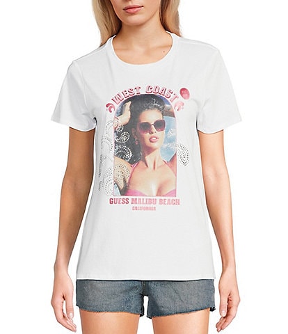 Guess Malibu Girl Short Sleeve Graphic T-Shirt