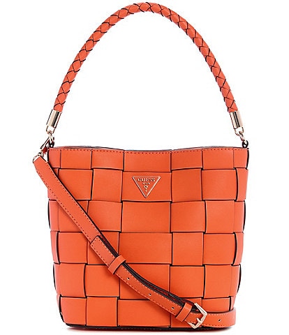 Guess Maylee Woven Bucket Bag