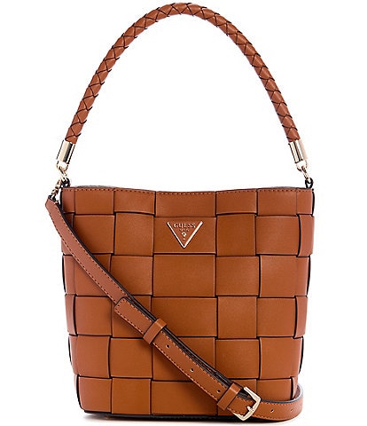 Guess Maylee Woven Bucket Bag