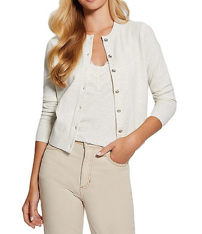 Guess Mena Long Sleeve Classic Crew Cardigan