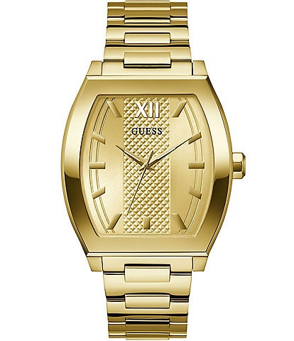 Guess Men's Analog Gold Tone Stainless Steel Bracelet Watch