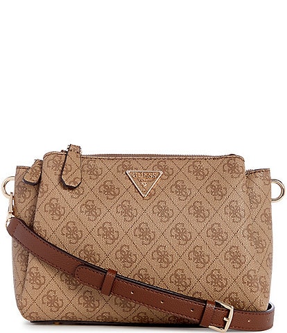 Guess Noelle Logo Triple Compartment Crossbody Bag