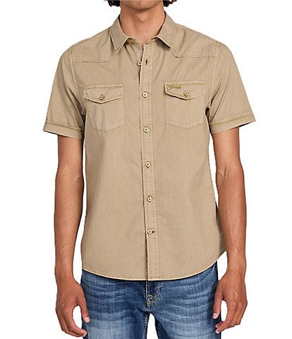 Guess Nottingham Short Sleeve Poplin Western Shirt