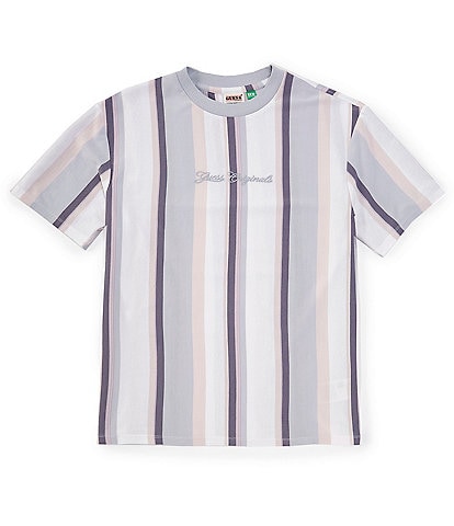 Guess Originals Vertical Stripe Short Sleeve T-Shirt