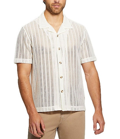 Guess Panama Solid Knit Short Sleeve Shirt