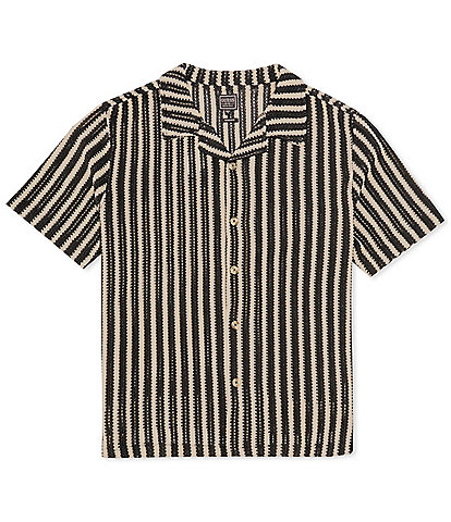 Guess Panama Stripe Short Sleeve Knit Shirt