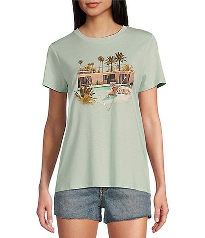 Guess Poolside Tiger Short Sleeve Graphic T-Shirt