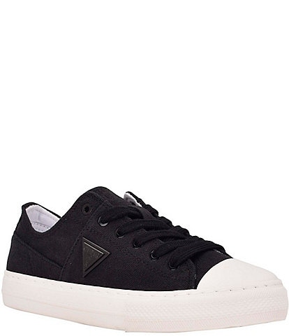 Guess Pranze Canvas Logo Detail Lace-Up Sneakers