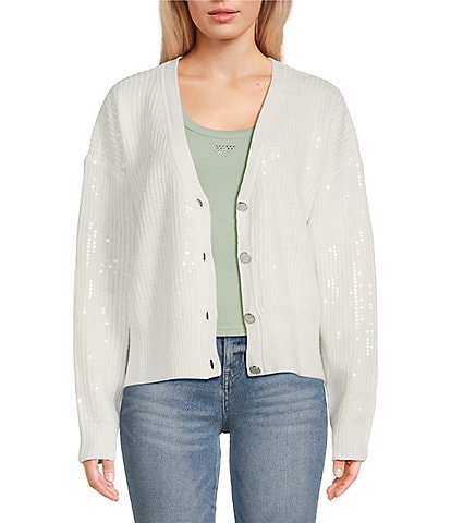 Guess Riley Sequin Cardigan Sweater