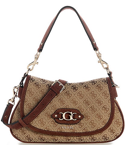 Guess Samantha Logo Flap Shoulder Bag